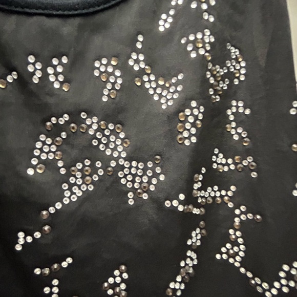 Express XS black glittery tank top - Picture 5 of 7